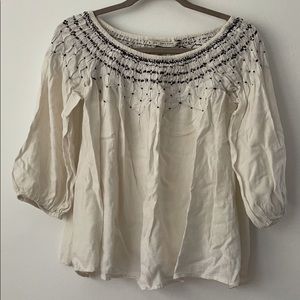 Zara Basic Adjustable Off-The-Shoulder Blouse